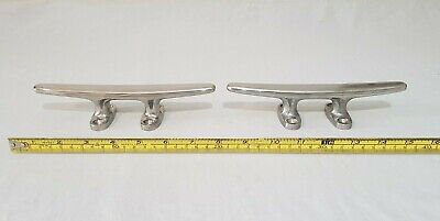 2 X Vintage Stainless Steel 8  Nautical Cleats • 39$