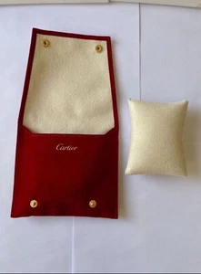 Cartier Case Box Pouch Travel Watch Pouch Leather New Old Stock Made Spain Case - Picture 1 of 11