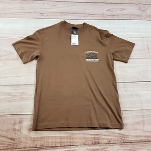NUEVA H&M Camisa Para Hombres Extra Pequeña Marrón Ligera Manga Corta Informal Básica Adulto - Imagen 1 de 10