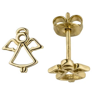 Orecchini angelo angelo custode in oro giallo 333 8,2x7,5mm orecchini - Foto 1 di 1