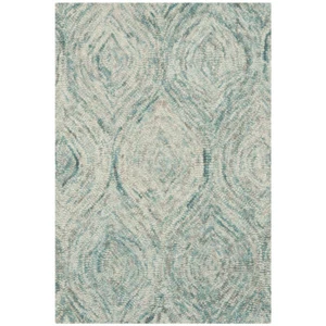 SAFAVIEH Ikat IKT631A Handmade Ivory / Sea Blue Rug - Picture 1 of 27