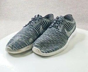 Nike Roshe Two Flyknit Sneakers Mens 9.5 Black White Athletic Running Shoes 1553 - Picture 1 of 11