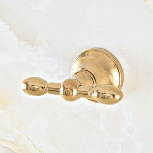 Gold Color Brass Bathroom Hooks Hats/ Clothes/ Towel Hook Rack Hangers aba888 - Picture 1 of 7
