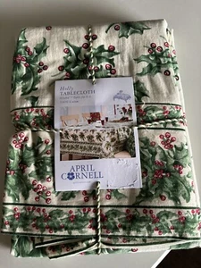 April Cornell 60"x84" Holly Tablecloth New - Picture 1 of 3