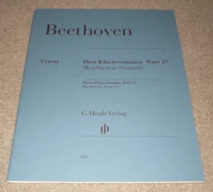 Beethoven three piano sonatas Henle Verlag 255 Urtext Piano Sheet Music Book - Picture 1 of 1