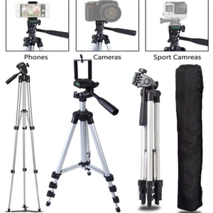 Aluminum Camera Tripod Stand +Phone Holder+Bluetooth Remote for Mobile Phone - Picture 1 of 15