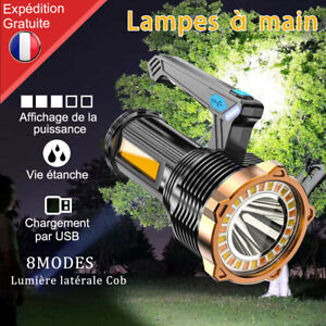 1200000LM 8 Modes LED Lampe De Poche Rechargeable Ultra Puissante Lampe Torche
