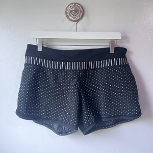 Lululemon Run Speed Short *2.5” Size 8 Chevron Polka Dot Black Lined EUC - Picture 1 of 6