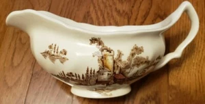 Vintage England Braun Staffordshire Soßenschale - Bild 1 von 4