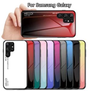 Hülle für Samsung Galaxy S24 Ultra S22 S23 FE A54 A16 A53 Glass Handy Case Cover - Picture 1 of 33
