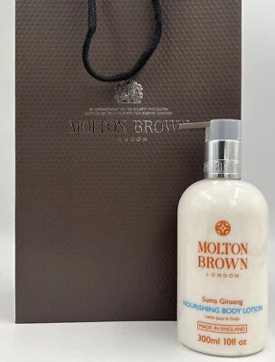 Molton braune Suma Ginseng nahrhafte Körperlotion 300 ml Geschenktüte enthalten