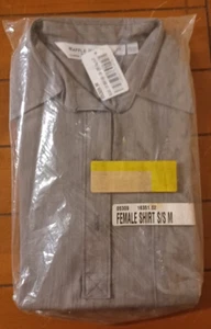 New Vtg Waffle House Restaurant Work Employee Uniform Gray S/S Shirt Med Female - Picture 1 of 6