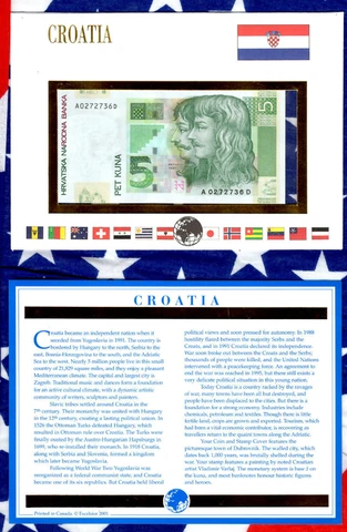 E Banknotes of All Nations Croatia 2001 5 Kuna P#37 UNC Cover