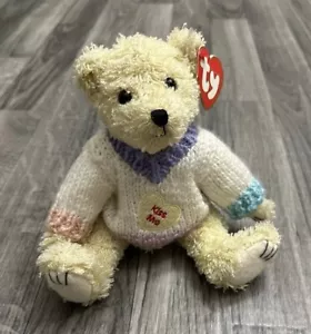 Ty Attic Treasures BARRYMORE the Kiss Me Valentine Bear 8.5" - Picture 1 of 8