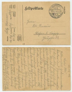 97296 - Postal de campaña - 17.12.1914 a True b. Leipzig - Imagen 1 de 2