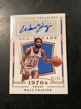 2018-19 Panini National Treasures Walt Frazier All-Decade 70's Auto 1/25 Knicks