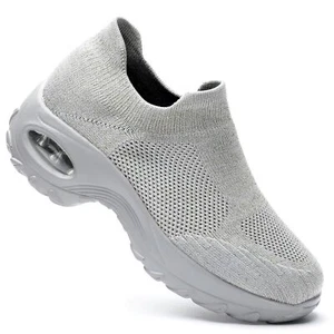 Womens Lady Walking Shoes Sock Air Running Slip On Sneakers Platform Loafers ... - Picture 1 of 6
