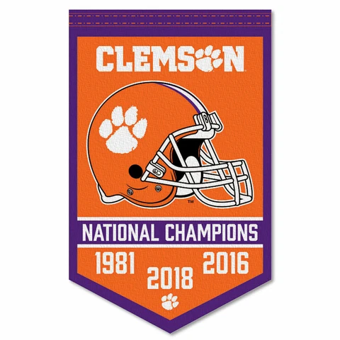Clemson Tigers Football National Champions Banner Flag Cover