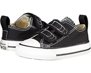 NEU SÄUGLING KLEINKIND CONVERSE SCHWARZ WEISS GURT 7V603 KOSTENLOSER VERSAND - Bild 1 von 7