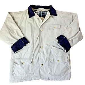 Vintage Great Land Chore Coat Mens Extra Large Tan Corduroy Barn Jacket Flannel - Picture 1 of 11