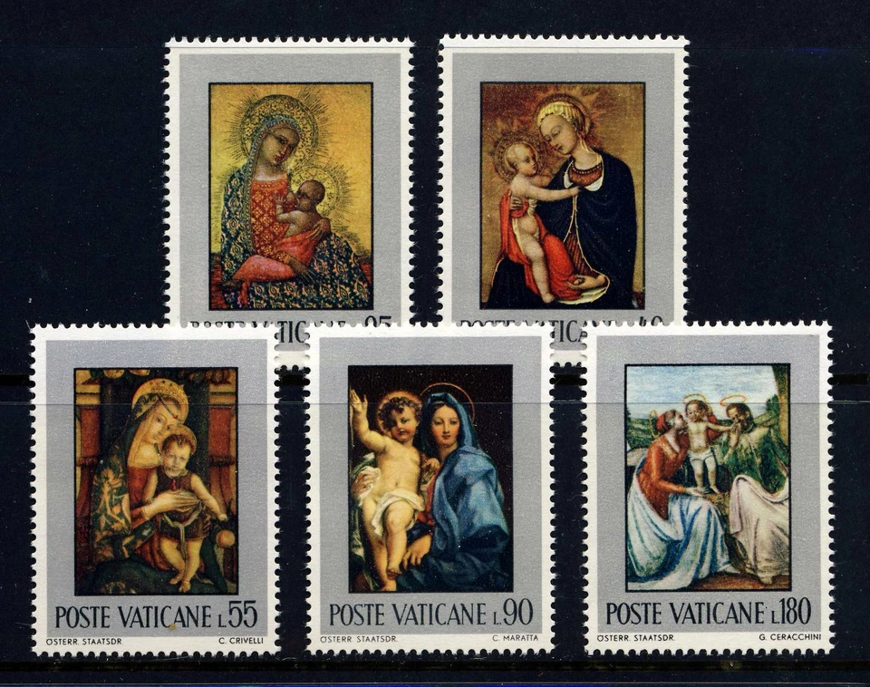 VATICAN CITY . 1971 Madonna and Child Paintings (504-08) . Mint Never Hinged - Image 1 of 1
