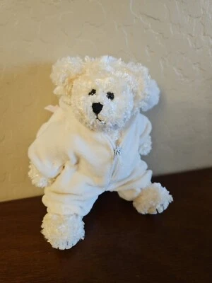 Unipak Cream Curly Bear 8" Plush Stuffed Animal - Image 1 of 3