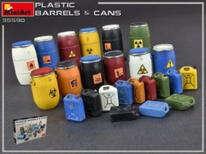 Modellino diorami kit di montaggio Miniart  PLASTIC BARRELS & CANS KIT 1:35 m... - Foto 1 di 1