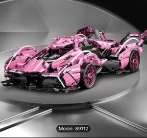 Set Auto da Corsa Rosa Blocchi Costruzioni Tecnici Giocattoli - Foto 1 di 7