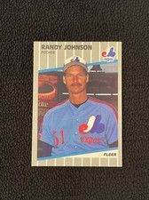 RARE 1989 Fleer Randy Johnson #381 Marlboro Error Card Green Outline Variation