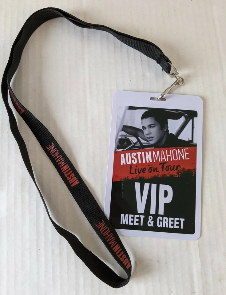 Austin Mahone Black Red Live On Tour Concert VIP Meet & Greet R&B Pop Pass - Image 1 of 2