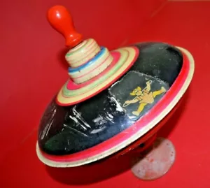 RARA TROTTOLA MARCA MNN West Germany anni 50' funzionante con manico in legno - Imagen 1 de 4