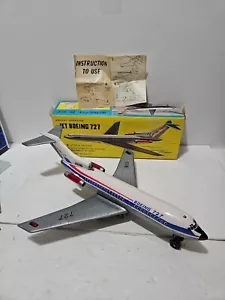 Jet Boeing 727 Toy Airplane Vnt Battery Operated Plastic Metal Engine Untested - Picture 1 of 20