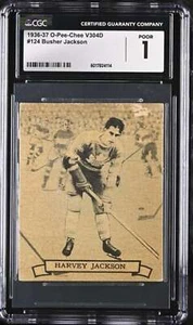 1936-37 O-PEE-CHEE V304D #124 BUSHER JACKSON CGC 1 POOR MAPLE LEAFS 2054 - Bild 1 von 2