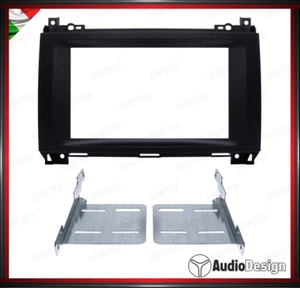 MASCHERINA 2DIN KIT MONTAGGIO AUTORADIO MERCEDES VIANO DAL 2015 NERO - Foto 1 di 3