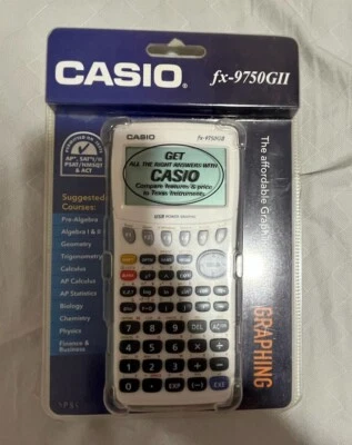 Casio FX-9750GII Graphing Calculator - White - Image 1 of 2