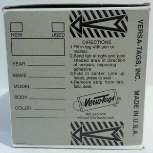 Gray Genuine Key Tags, Self-Protecting (250 Tags per Box with Metal Rings) - Picture 1 of 3