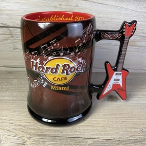 Hard Rock Cafe MIAMI Florida 3D Electric Guitar Handle Mug Stein Coffee Cup - Picture 1 of 6