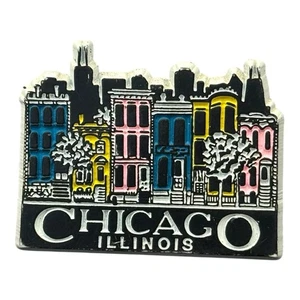 Vintage Gummi Chicago Magnet Souvenir - Bild 1 von 4