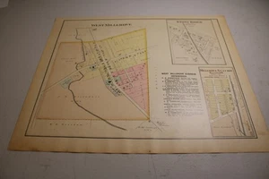 1886 Wood Co., OH, Stadtplan: WEST MILLGROVE, STONY RIDGE, MILLGROVE STATION - Bild 1 von 1