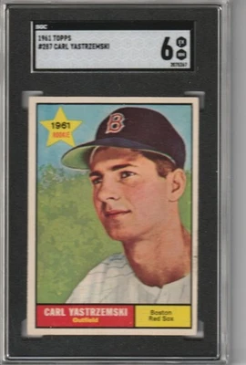1961 Topps Carl Yastrzemski #287, SGC 6 EX/MT - Image 1 of 2