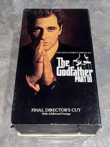 The Godfather Part III 3 The Final Director's Cut VHS 1991 ***TESTED*** - Picture 1 of 4