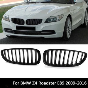 1 Pair Gloss Black Front Kidney Grille Grill For BMW Z4 Roadster E89 2009-2016: - Bild 1 von 9