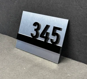 Targa Targa Targa Numero Porta Personalizzata Moderna Acrilica Parete 5x3,5 Appartamento Hotel - Foto 1 di 6