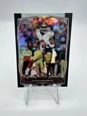 2014 Topps Chrome MINI Colin Kaepernick Black Refractor /15 - Image 1 of 2