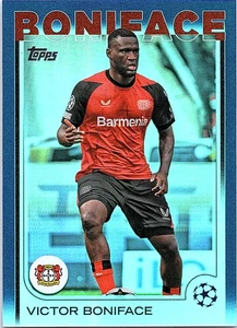 2024-25 Topps UEFA #54 Victor Boniface Navy Blue Foilboard - Picture 1 of 2