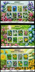 TRIKOT 2005-2007 WILDBLUMEN SET MIT 3 BLÄTTERN POSTFRISCH - Bild 1 von 1