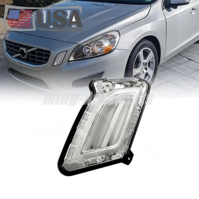 For Volvo 11-13 S60 V60 Left Front Bumper LED DRL Daytime Running Light Fog Lamp - Imagem 1 de 4
