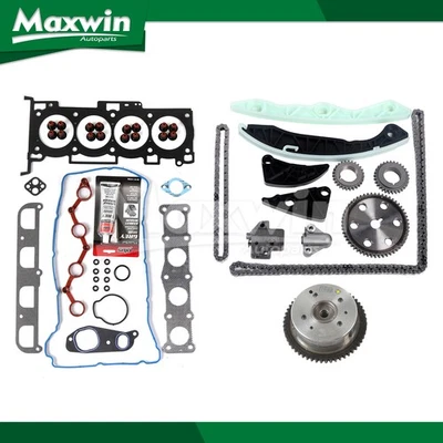 Head Gasket Set Timing Chain Kit Sprocket Fit 06-08 Kia Optima Rondo 2.4L - Image 1 of 4