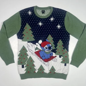 Disney Stitch LIGHT UP Christmas Sweater Lilo and Stitch Size Large - Picture 1 of 15