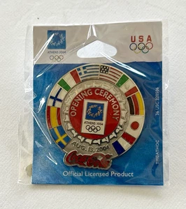 2004 ATHENS OLYMPIC GAMES OPENING CEREMONY PIN BADGE/COCA COLA SPONSOR/AUGUST 13 - Picture 1 of 2